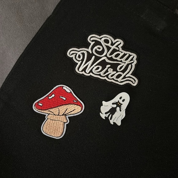 Stay Weird Patch Canvas Bag - Picture 6 of 6